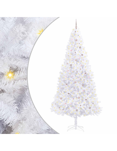 Albero di Natale artificiale Bianco 300 cm PVC e Acciaio