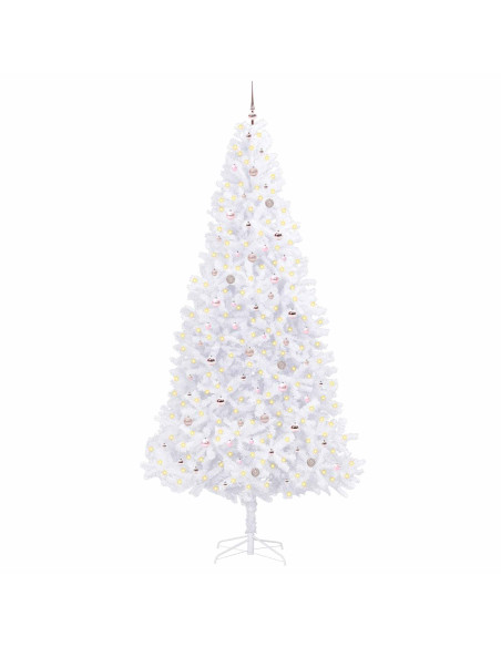 Albero di Natale artificiale Bianco 300 cm PVC e Acciaio