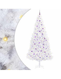Albero di Natale artificiale Bianco 300 cm PVC e Acciaio 2