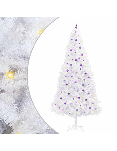 Albero di Natale artificiale Bianco 300 cm PVC e Acciaio