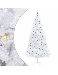 Albero di Natale artificiale Bianco 300 cm PVC e Acciaio 2