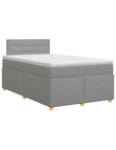 Letto box spring con materasso Grigio Chiaro 120 x 200 cm 2