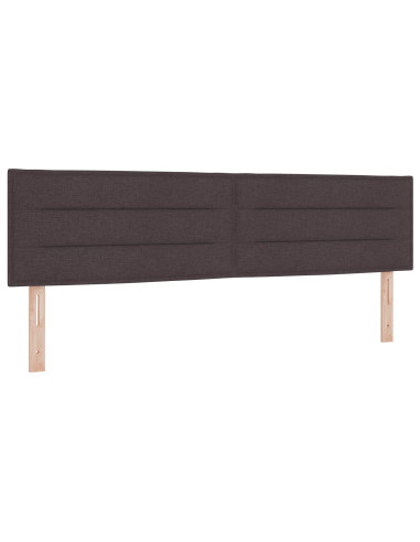Letto ottomano con materasso Marrone Scuro 180 x 200 cm Tessuto