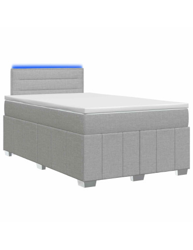 Letto box spring con materasso Grigio Chiaro 120 x 190 cm