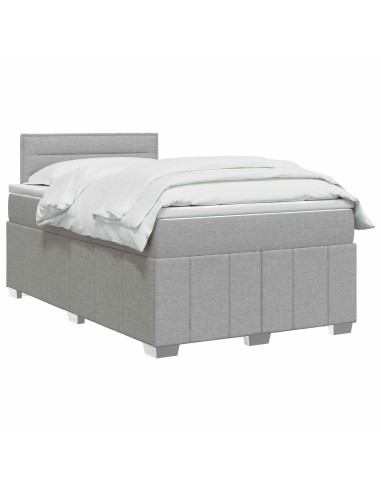 Letto box spring con materasso Grigio Chiaro 120 x 190 cm