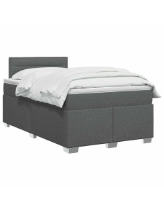 Letto box spring con materasso Grigio Scuro 120 x 200 cm 2