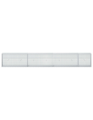 Gabione con filo da 3,5 mm e rete da 5x2,5 cm 350x30x50 cm