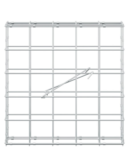 Gabione con filo da 5 mm e rete 10x10 cm 50x10x50 cm