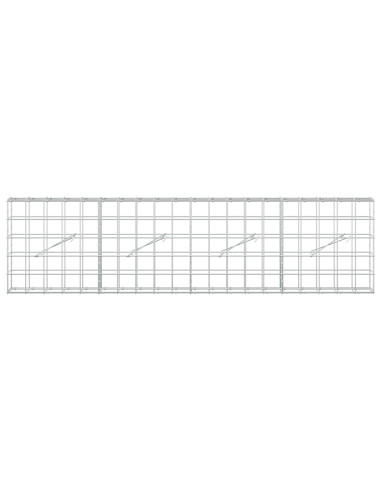 Gabione con filo da 5 mm e rete 10x10 cm 200x10x50 cm