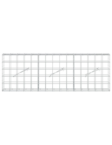 Gabione con filo da 5 mm e rete 10x10 cm 150x10x50 cm