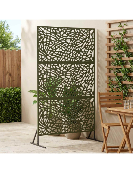 Schermo per Privacy 100 x 50 x 180 cm Acciaio Verde Oliva