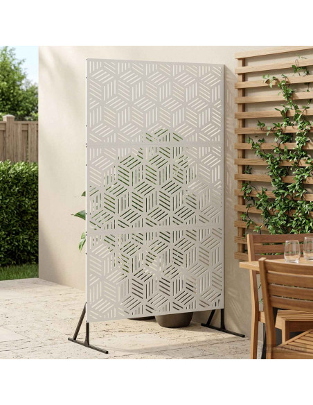 Schermo per Privacy 100 x 50 x 180 cm Acciaio Bianco