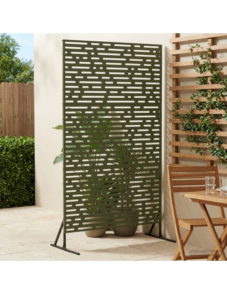 Schermo per Privacy 100 x 50 x 180 cm Acciaio Verde Oliva