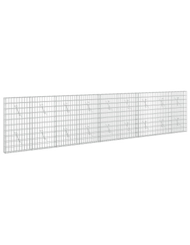 Gabione con Filo da 3,5 mm e Rete da 5x10 cm 450x10x100 cm