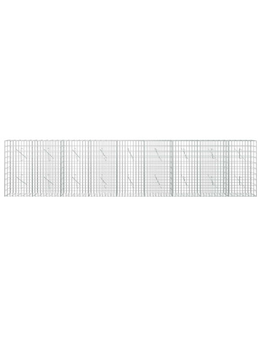 Gabione con Filo da 3,5 mm e Rete da 5x10 cm 450x10x100 cm