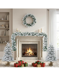 Albero di Natale Mini 90 cm PVC e PE Bianco