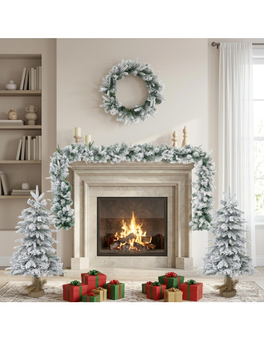 Albero di Natale Mini 90 cm PVC e PE Bianco