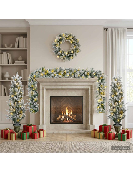 Albero di Natale Mini 120 cm 175 LED Bianco caldo PVC e PE
