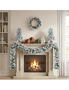 Albero di Natale Mini 60 cm PVC e PE Bianco