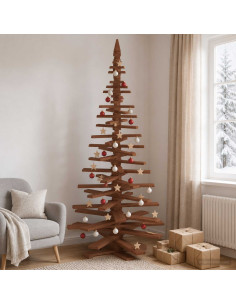 Albero di Natale in legno KOTKA 210 cm Legno Massello di Pino