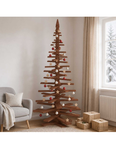 Albero di Natale in legno KOTKA 210 cm Legno Massello di Pino