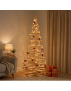 Albero di Natale in legno KOTKA 240 cm Legno Massello di Pino
