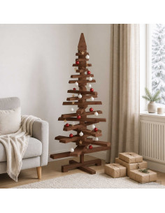 Albero di Natale in legno KOTKA 120 cm Legno Massello di Pino