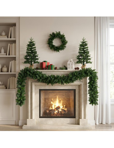 Set mini alberi di Natale 60 cm PVC e PE Verde