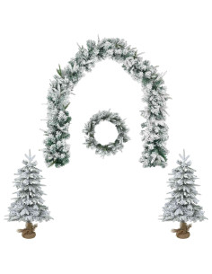 Albero di Natale Mini 90 cm PVC e PE Bianco 2