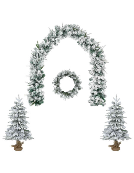Albero di Natale Mini 90 cm PVC e PE Bianco