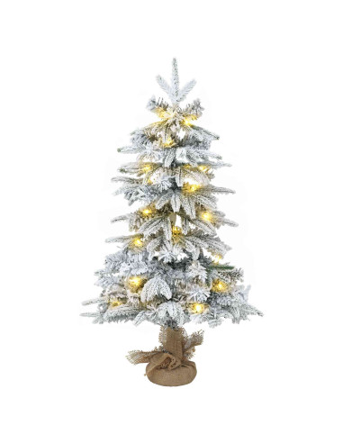 Albero di Natale Mini 45 cm 100 LED Bianco caldo PVC e PE