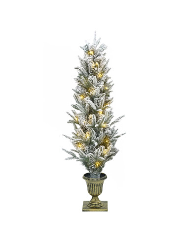 Albero di Natale Mini 120 cm 175 LED Bianco caldo PVC e PE