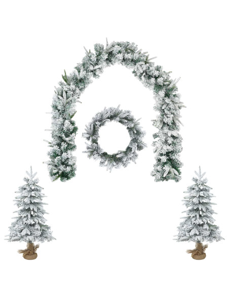 Albero di Natale Mini 60 cm PVC e PE Bianco