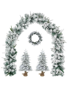 Albero di Natale Mini 45 cm PVC e PE Bianco 2