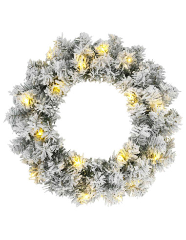 Albero di Natale Mini 45 cm 100 LED Bianco caldo PVC Bianco