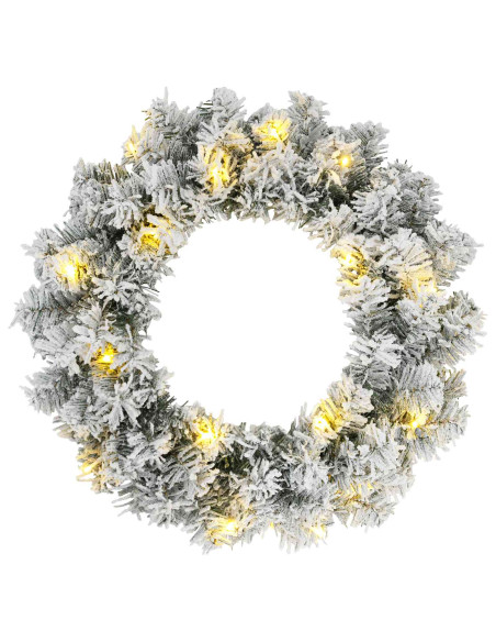 Albero di Natale Mini 45 cm 100 LED Bianco caldo PVC Bianco