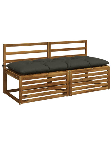 Cuscini per Panchina VIANEN 2 pz 100% Poliestere Antracite