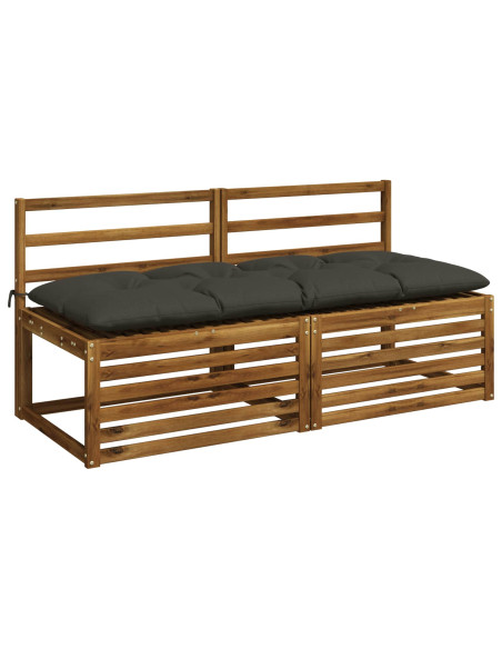 Cuscini per Panchina VIANEN 2 pz 100% Poliestere Antracite