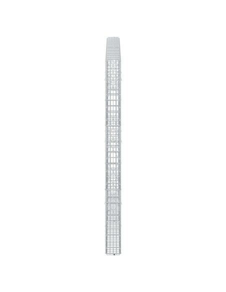 Gabione con filo da 3,5 mm e rete da 5x2,5 cm 200x10x150 cm