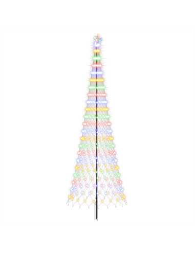 Albero di Natale LED 400 cm 450 LED Multicolore Ferro Nero