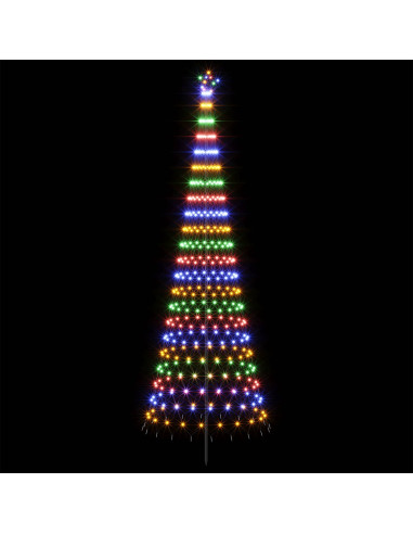 Albero di Natale LED 400 cm 450 LED Multicolore Ferro Nero
