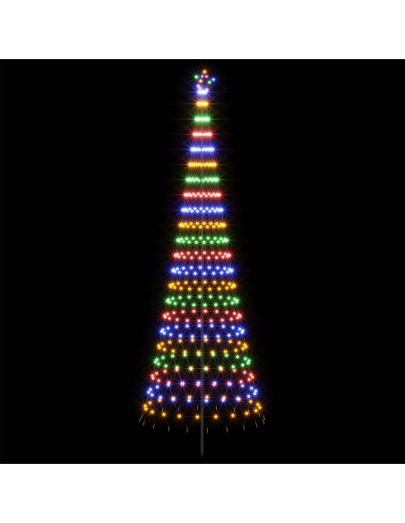 Albero di Natale LED 400 cm 450 LED Multicolore Ferro Nero
