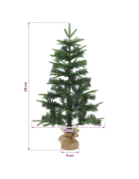 Albero di Natale Mini 45 cm PVC e PE Verde