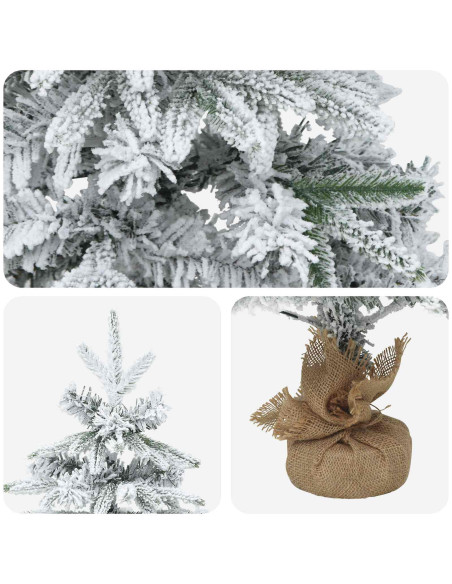 Albero di Natale Mini 45 cm PVC e PE Verde e Bianco