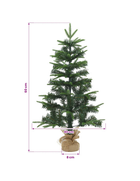 Albero di Natale Mini 60 cm PVC e PE Verde