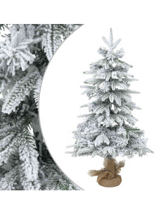Albero di Natale Mini 60 cm PVC e PE Verde e Bianco 2