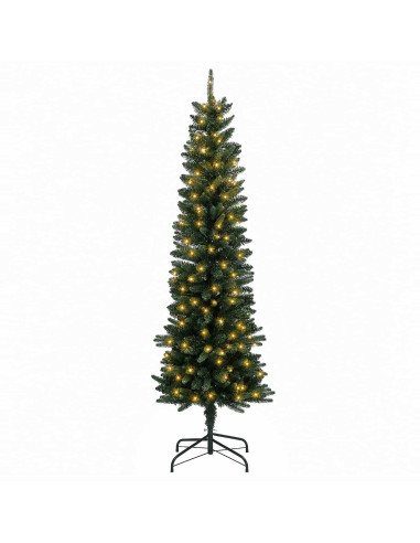 Albero di Natale Artificiale Sottile 210 cm 300 LED