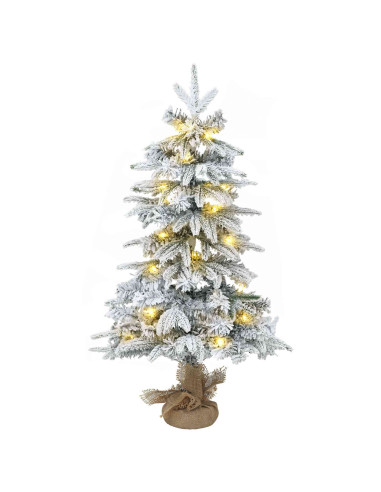Albero di Natale Mini 90 cm 50 LED Bianco caldo PVC e PE