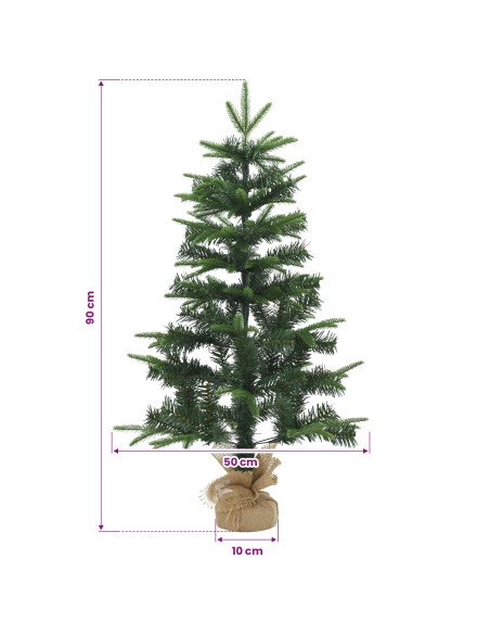 Albero di Natale Mini 90 cm PVC e PE Verde