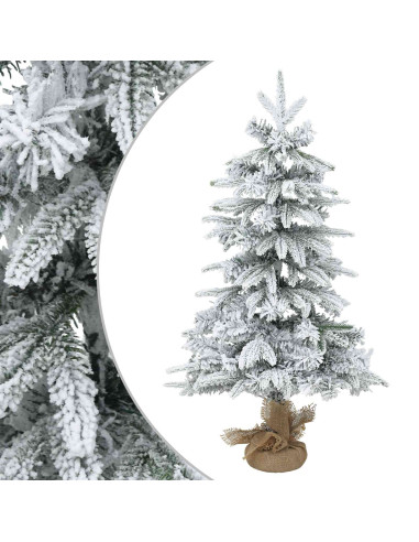 Albero di Natale Mini 90 cm PVC e PE Verde e Bianco